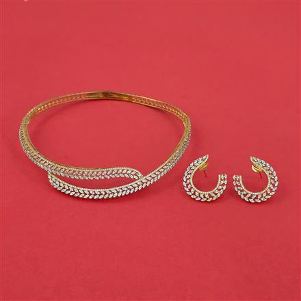 Cz Classic Necklace With 2 Tone Plating