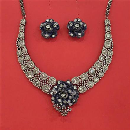 Cz Classic Necklace With Black Plating