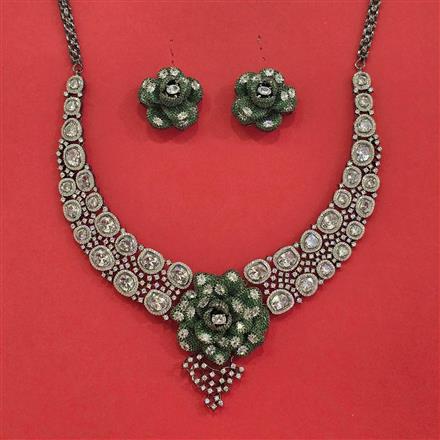 Cz Classic Necklace With Black Plating