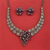 Cz Classic Necklace With Black Plating