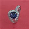 Cz Adjustable Ring With Rhodium Plating