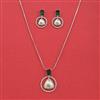 Cz Classic Pendant Set With Rhodium Plating