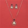 Cz Classic Pendant Set With Rhodium Plating