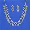 Cubic Zirconia Classic Necklace With Rhodium Plating