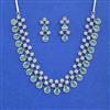 Cubic Zirconia Classic Necklace With Rhodium Plating