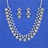 Cubic Zirconia Classic Necklace With Rhodium Plating