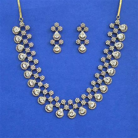 Cubic Zirconia Classic Necklace With Mehndi Plating