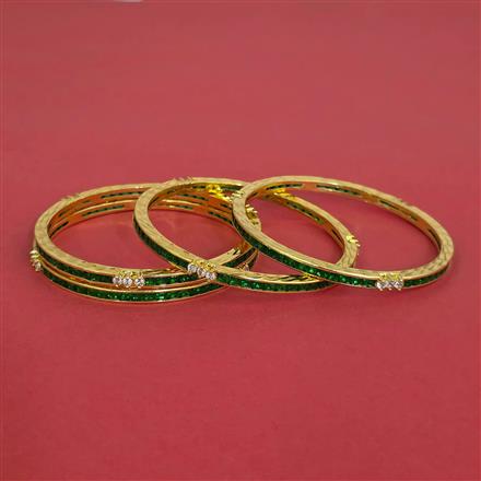 Cz Classic Bangles With Gold Plating