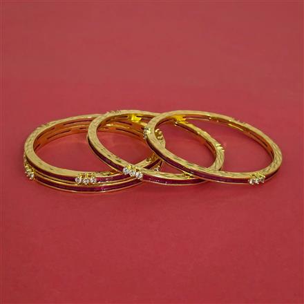 Cz Classic Bangles With Gold Plating