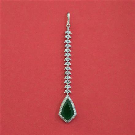 Cz Classic Tikka With Rhodium Plating