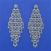 Cubic Zirconia Classic Earring With Rhodium Plating