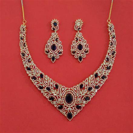 Cz Classic Necklace With 2 Tone Plating