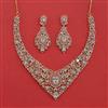 Cz Classic Necklace With 2 Tone Plating