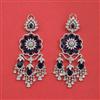 Cz Classic Earring With Rhodium Plating