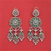 Cz Classic Earring With Rhodium Plating