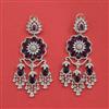 Cz Classic Earring With Rhodium Plating