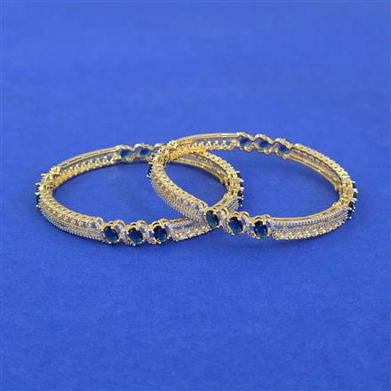 Cubic Zirconia Classic Bangles With 2 Tone Plating