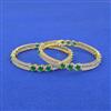 Cubic Zirconia Classic Bangles With 2 Tone Plating