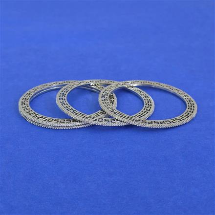 Cubic Zirconia Classic Bangles With Rhodium Plating