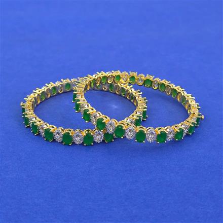 Cubic Zirconia Openable Bangles With 2 Tone Plating