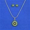 Cubic Zirconia Classic Pendant Set With Gold Plating