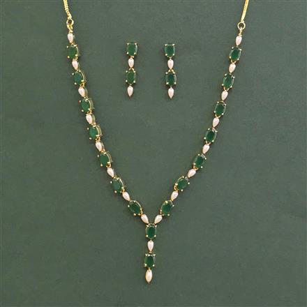 Cubic Zirconia Classic Necklace With Gold Plating