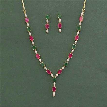 Cubic Zirconia Classic Necklace With Gold Plating