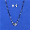 Cubic Zirconia Classic Mangalsutra With 2 Tone Rhodium Plating
