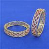 Cubic Zirconia Openable Bangles With 2 Tone Plating