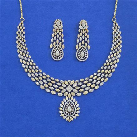 Cubic Zirconia Classic Necklace With 2 Tone Plating