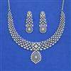 Cubic Zirconia Classic Necklace With Rhodium Plating