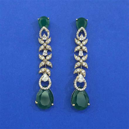 Cubic Zirconia Classic Earring With Mehndi Plating