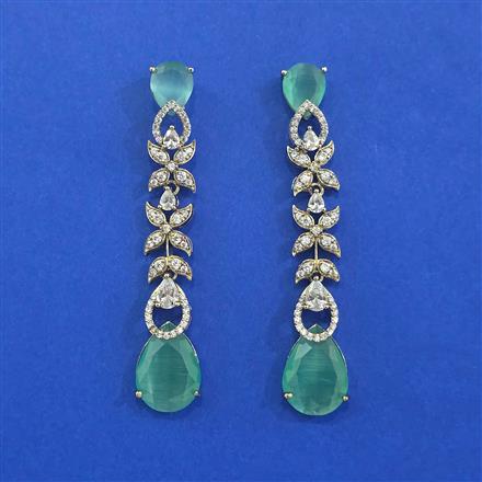 Cubic Zirconia Classic Earring With Mehndi Plating