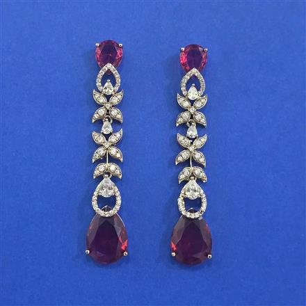 Cubic Zirconia Classic Earring With Mehndi Plating