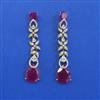 Cubic Zirconia Classic Earring With Mehndi Plating
