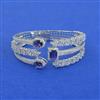 Cubic Zirconia Openable Kada With Rhodium Plating