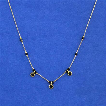 Cubic Zirconia Classic Mangalsutra With Gold Plating