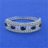 Cubic Zirconia Openable Kada With Rhodium Plating