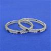 Cubic Zirconia Classic Bangles With Rhodium Plating