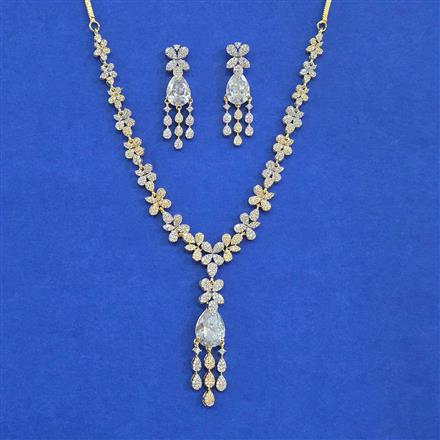 Cubic Zirconia Classic Necklace With 2 Tone Plating