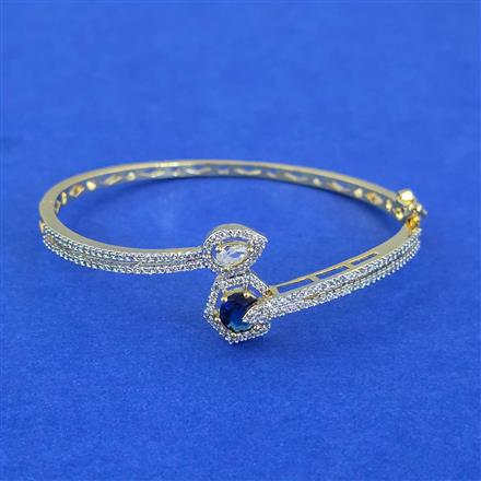 Cubic Zirconia Openable Kada With 2 Tone Plating