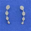 Cubic Zirconia Classic Earring With 2 Tone Rhodium Plating