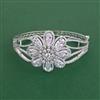 Cubic Zirconia Openable Kada With Rhodium Plating