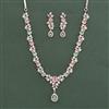 Cubic Zirconia Classic Necklace With Rhodium Plating