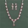 Cubic Zirconia Classic Necklace With Rhodium Plating