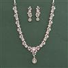 Cubic Zirconia Classic Necklace With Rhodium Plating