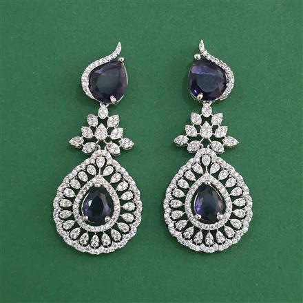 Cubic Zirconia Classic Earring With Rhodium Plating