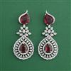 Cubic Zirconia Classic Earring With Rhodium Plating