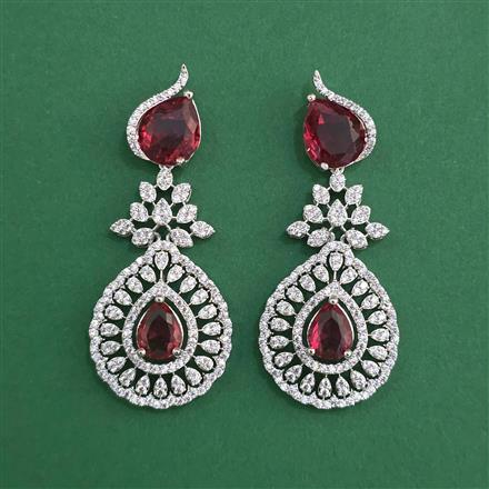 Cubic Zirconia Classic Earring With Rhodium Plating