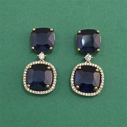 Cubic Zirconia Classic Earring With Mehndi Plating